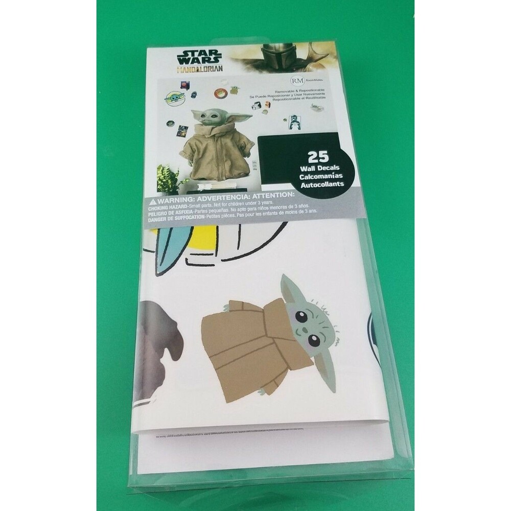 RoomMates 25 Star Wars The Mandalorian Baby Yoda Child Removable Wall Decals